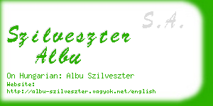 szilveszter albu business card